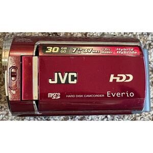 JVC Everio GZ-MG330RU Red Camcorder 30GB HDD 35x Optical Zoom Retro Digital Vid
